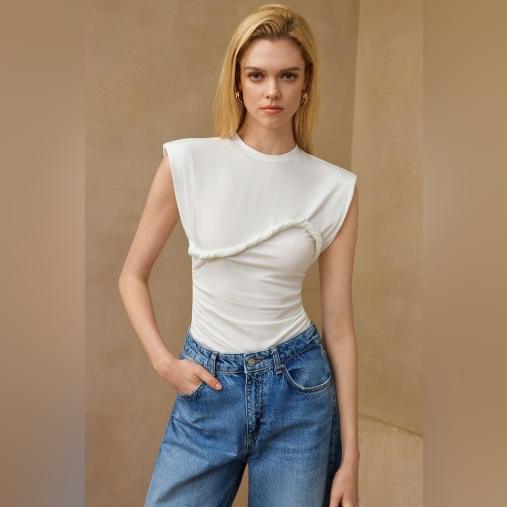 Micas Solid Twist Round Neck T-Shirt XL LP-14